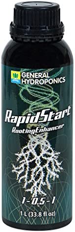 General Hydroponics RapidStart, Plant Food, 1-0.5-1, 1 L. 1 hydroponic cloning solution