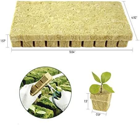 SKINNYBUNNY Rockwool Cubes 1 inch, Rock Wool Planting Cubes with Holes 7 SKINNYBUNNY Rockwool Cubes 1 inch, Rock Wool Planting Cubes with Holes - Image 7