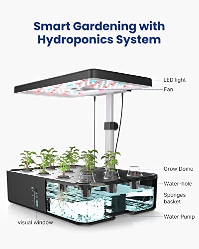 iDOO Hydroponics Growing System 12Pods, Indoor Garden with LED Grow Light, Plants Germination Kit, Built-in Fan, Automatic Timer, Adjustable Height Up to 11.3" for Home, Office 7 iDOO Hydroponics Growing System 12Pods, Indoor Garden with LED Grow Light, Plants Germination Kit, Built-in Fan, Automatic Timer, Adjustable Height Up to 11.3" for Home, Office - Image 7