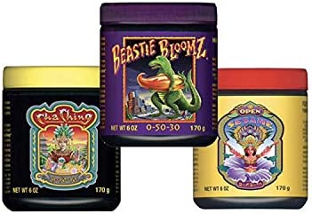 Fox Farm GLCMBX0001 Open Sesame, Cha Ching, Beastie Bloomz Plant Nutrients, 6 Oz Combo Pack Fertilizer 1 hydroponic ph up