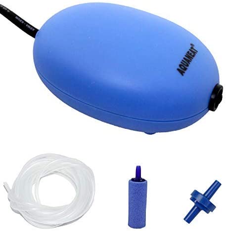 AQUANEAT Aquarium Air Pump, 10 Gallon Fish Tank Air Pump, 40 GPH Oxygen Aerator, with Airline Tubing, Air Stone, Check Valve, Hydroponic Air Bubbler Pump 1 hydroponic air filter