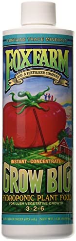 Fox Farm FX14094 Grow Big Hydro Liquid Concentrate, 1 Pint Fertilizer 1 hydroponic nutrients