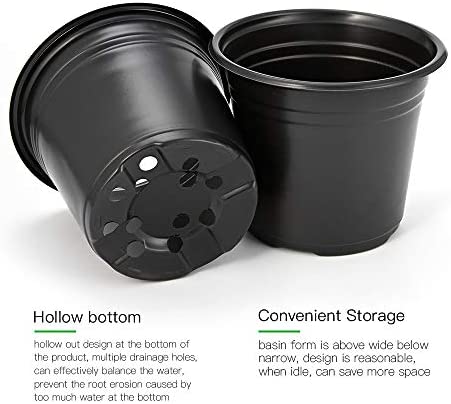 JERIA 100-Pack 0.5 Gallon Plant Nursery Pots, Plastic Pots for Flower Seedling, Flower Plant Container Seed Starting Pot, Come with 100 Pcs Plant Labels 4 JERIA 100-Pack 0.5 Gallon Plant Nursery Pots, Plastic Pots for Flower Seedling, Flower Plant Container Seed Starting Pot, Come with 100 Pcs Plant Labels - Image 4