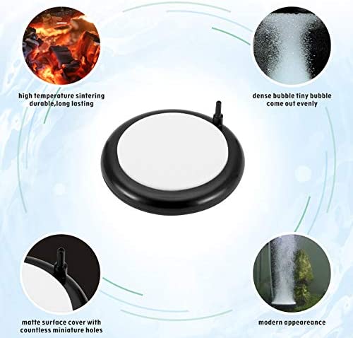 hygger Aquarium Air Stone, Bubble Stone Fish Tank Oxygen Stone Ultra Silent Deep Dissolving Oxygen Diffuser Kit for Aquarium Fish Tank and Hydroponic (Black, 4 Inch) 2 hygger Aquarium Air Stone, Bubble Stone Fish Tank Oxygen Stone Ultra Silent Deep Dissolving Oxygen Diffuser Kit for Aquarium Fish Tank and Hydroponic (Black, 4 Inch) - Image 2