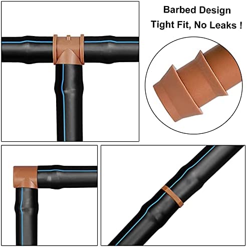 JOYPRO 24 Pieces Drip Irrigation Barbed Tee Fittings for 1/2” Tubing (0.600”ID) - Drip Tees (17mm) Irrigation Tubing Connectors for Drip Sprinkler Garden Lawn Systems 3 JOYPRO 24 Pieces Drip Irrigation Barbed Tee Fittings for 1/2” Tubing (0.600”ID) - Drip Tees (17mm) Irrigation Tubing Connectors for Drip Sprinkler Garden Lawn Systems - Image 3