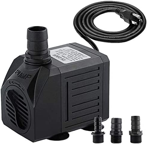Yochaqute Aquarium Submersible Water Pump: 550GPH 30W Quiet Mini Adjustable with 6ft Power Cord for Hydroponics | Garden Waterfall | Pond | Fish Tank| Fountain 1 hydroponic pump