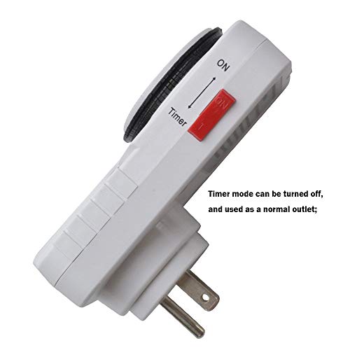 24 Hour Plug-in Mechanical Timer Programmable Indoor Grounded for Aquarium Grow Light Hydroponics Pets Christmas String Lights Home Kitchen Office Appliances, UL Listed 125VAC,60Hz,1725W,15A,1Pack 7 24 Hour Plug-in Mechanical Timer Programmable Indoor Grounded for Aquarium Grow Light Hydroponics Pets Christmas String Lights Home Kitchen Office Appliances, UL Listed 125VAC,60Hz,1725W,15A,1Pack - Image 7