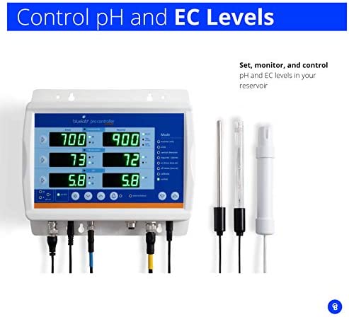 Bluelab CONTPRO Pro Controller for Fully Automated 24/7 Digital Monitor, Dosing, and Data Logging of Hydroponics Reservoir (Base Only, No Pump), includes pH, EC, and temperature probe 2 Bluelab CONTPRO Pro Controller for Fully Automated 24/7 Digital Monitor, Dosing, and Data Logging of Hydroponics Reservoir (Base Only, No Pump), includes pH, EC, and temperature probe - Image 2