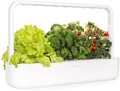 Click & Grow Indoor Herb Garden Kit with Grow Light | Easier Than Hydroponics Growing System | Smart Garden for Home Kitchen Windowsill | Vegetable & Herb Garden Starter Kit with 9 Plant pods, White 1 hydroponic gardening tools