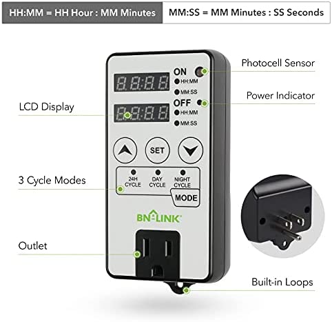 BN-LINK Timer Outlet Short Period Repeat Cycle Intermittent Digital Timer, Interval Timer - Day, Night, or 24 Hour Operation, Programmable Plug-in Timer for Appliances Electrical Outlets 15A/1875W 2 BN-LINK Timer Outlet Short Period Repeat Cycle Intermittent Digital Timer, Interval Timer - Day, Night, or 24 Hour Operation, Programmable Plug-in Timer for Appliances Electrical Outlets 15A/1875W - Image 2
