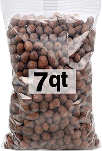 Toypopor 7qt Hydroponic Clay Pebbles, 8mm-12mm, Natural Organic Expanded Grow Media for Hydroponics, Drainage, Decoration, Aquaponics and Other Gardening Essentials 1 hydroponic growing medium rocks