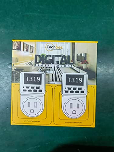 Techbee Indoor Digital Infinite Repeat Cycle Intermittent Outlet Timer Plug 24 Hour Programmable Timed Electrical Power Switch with Countdown Delay on Off Function for Lights and Appliances (2 Pack) 7 Techbee Indoor Digital Infinite Repeat Cycle Intermittent Outlet Timer Plug 24 Hour Programmable Timed Electrical Power Switch with Countdown Delay on Off Function for Lights and Appliances (2 Pack) - Image 7