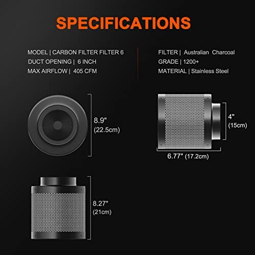 Spider Farmer 6 Inch Inline Fan Carbon Filter Ducting Kit 7 Spider Farmer 6 Inch Inline Fan Carbon Filter Ducting Kit - Image 7