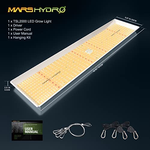 MARS HYDRO 2023 New TSL2000 Led Grow Light 300 watt 2x4ft Coverage Full Spectrum Growing Lamps for Indoor Plants Dimmable Daisy Chain Seeding Veg Bloom Light for Hydroponics Greenhouse Indoor 7 MARS HYDRO 2023 New TSL2000 Led Grow Light 300 watt 2x4ft Coverage Full Spectrum Growing Lamps for Indoor Plants Dimmable Daisy Chain Seeding Veg Bloom Light for Hydroponics Greenhouse Indoor - Image 7