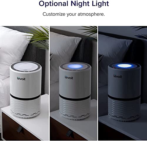 LEVOIT Air Purifiers for Home, H13 True HEPA Filter for Smoke, Dust, Mold, and Pollen in Bedroom, Ozone Free, Filtration System Odor Eliminators for Office with Optional Night Light, 1 Pack, White 9 LEVOIT Air Purifiers for Home, H13 True HEPA Filter for Smoke, Dust, Mold, and Pollen in Bedroom, Ozone Free, Filtration System Odor Eliminators for Office with Optional Night Light, 1 Pack, White - Image 9