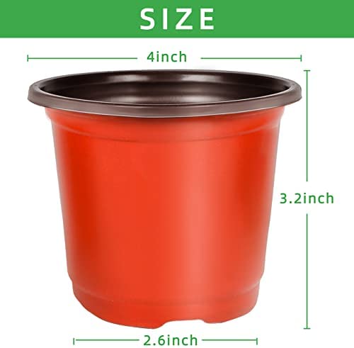 TDHDIKE 4" Plant Pots Small Plastic Plants Nursery Pot/Pots (100pcs) 2 TDHDIKE 4" Plant Pots Small Plastic Plants Nursery Pot/Pots (100pcs) - Image 2