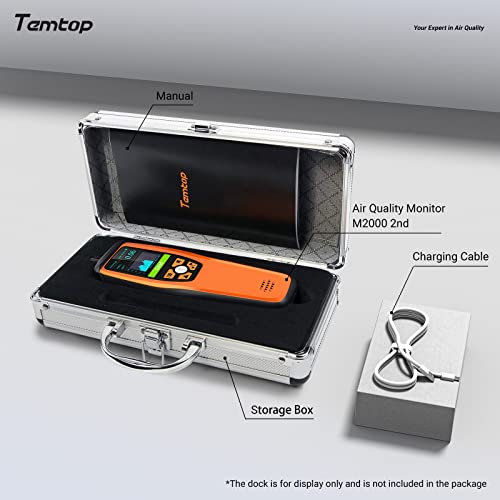 Temtop Air Quality Monitor CO2 Detector Professional Carbon Dioxide PM2.5 PM10 Formaldehyde Temperature and Humidity Monitor w/Audio Alarm Data Export (M2000 2nd) 7 Temtop Air Quality Monitor CO2 Detector Professional Carbon Dioxide PM2.5 PM10 Formaldehyde Temperature and Humidity Monitor w/Audio Alarm Data Export (M2000 2nd) - Image 7
