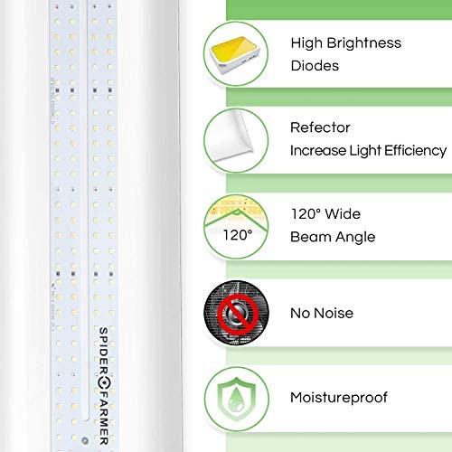 SPIDER FARMER SF-600 LED Grow Light 2x4 ft Coverage Sunlike Full Spectrum Plant Growing Lamp for Indoor Plants Hydroponics Seeding Veg Flower Energy Saving & High Efficiency Grow Lights 384 Diodes 4 SPIDER FARMER SF-600 LED Grow Light 2x4 ft Coverage Sunlike Full Spectrum Plant Growing Lamp for Indoor Plants Hydroponics Seeding Veg Flower Energy Saving & High Efficiency Grow Lights 384 Diodes - Image 4
