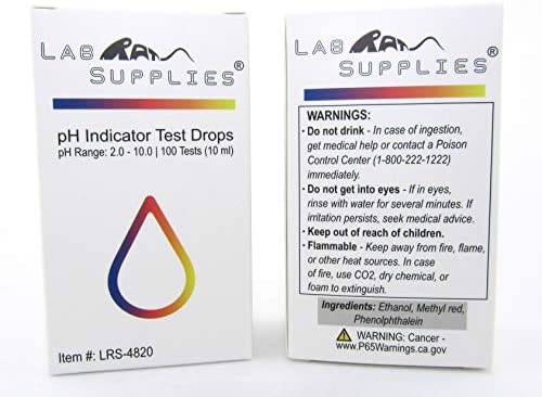 pH Indicator Test Drops, Universal Application (pH 2.0-10.0), 100 Tests| for Drinking Water, Urine, and Saliva | Contains 10 ml Bottle of Solution and 20 ml Screw Top Plastic Bottle 2 pH Indicator Test Drops, Universal Application (pH 2.0-10.0), 100 Tests| for Drinking Water, Urine, and Saliva | Contains 10 ml Bottle of Solution and 20 ml Screw Top Plastic Bottle - Image 2