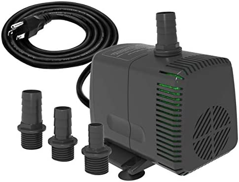 Knifel Submersible Pump 880GPH Ultra Quiet with Dry Burning Protection 10.2ft High Lift for Fountains, Hydroponics, Ponds, Aquariums & More……………… 1 hydroponic pump