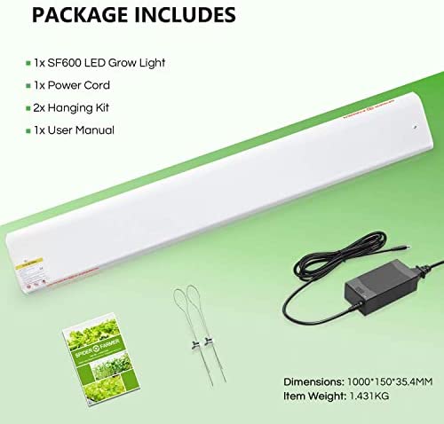 SPIDER FARMER SF-600 LED Grow Light 2x4 ft Coverage Sunlike Full Spectrum Plant Growing Lamp for Indoor Plants Hydroponics Seeding Veg Flower Energy Saving & High Efficiency Grow Lights 384 Diodes 8 SPIDER FARMER SF-600 LED Grow Light 2x4 ft Coverage Sunlike Full Spectrum Plant Growing Lamp for Indoor Plants Hydroponics Seeding Veg Flower Energy Saving & High Efficiency Grow Lights 384 Diodes - Image 8