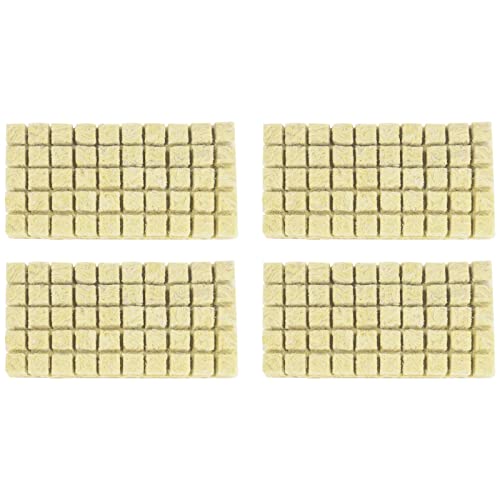 CastleGreens 1inch Rockwool Grow Cubes, Starter Plugs for Plant Growing, Great for Rooting, Cuttings, Clone Plants, Germination Start Seeds, Ideal Hydroponic Grow Media(4 Sheets, 200 Cubes Total) 1 hydroponic rockwool