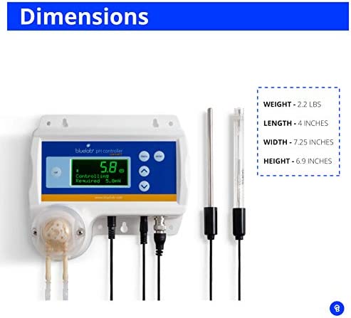 Bluelab CONTPHCON pH Controller Connect with Monitoring, Dosing, and Data Logging in Water (Stick not Included) Digital Meter for Hydroponic System and Indoor Plant Grow, White 5 Bluelab CONTPHCON pH Controller Connect with Monitoring, Dosing, and Data Logging in Water (Stick not Included) Digital Meter for Hydroponic System and Indoor Plant Grow, White - Image 5