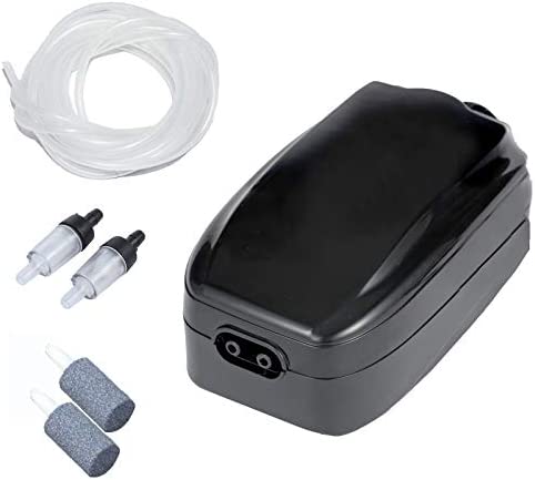 AQUANEAT Aquarium Air Pump, Fish Tank Air Pump, Hydroponic Oxygen Aerator with Airline Tubing, Air Stone, Air Bubbler, Check Valve 1 hydroponic air filter