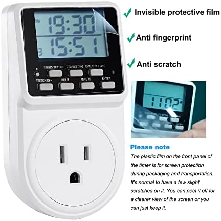 Techbee Digital Infinite Repeat Cycle Intermittent Timer Plug for Electrical Outlet, 24 Hour Programmable Indoor Timed Power Switch with Countdown Delay On and Off (120V, 15A) 3 Techbee Digital Infinite Repeat Cycle Intermittent Timer Plug for Electrical Outlet, 24 Hour Programmable Indoor Timed Power Switch with Countdown Delay On and Off (120V, 15A) - Image 3