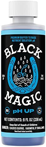 Black Magic pH Up - Premium Buffer to Raise Nutrient Solution pH, Concentrated Base Formula, 8 fl. oz. 1 hydroponic ph up