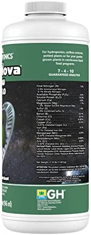 General Hydroponics FloraNova Grow 7-4-10, Robust Strength of Dry Fertilizer But in Rapid Liquid Form, Use for Hydroponics, Soilless Mixtures, Containers & Garden Grown Plants, 1-Quart 9 General Hydroponics FloraNova Grow 7-4-10, Robust Strength of Dry Fertilizer But in Rapid Liquid Form, Use for Hydroponics, Soilless Mixtures, Containers & Garden Grown Plants, 1-Quart - Image 9