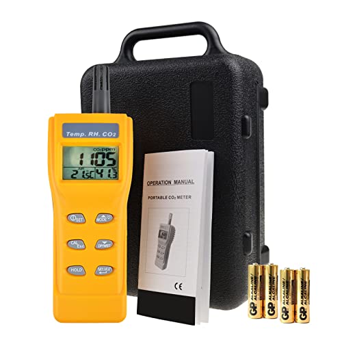 CO2 Meter Air Quality Monitor Handheld CO2 Monitor 0~9999ppm Measurement Carbon Dioxide Temperature Humidity Detector NDIR Sensor Indoor Outdoor Air Quality Tester 2 CO2 Meter Air Quality Monitor Handheld CO2 Monitor 0~9999ppm Measurement Carbon Dioxide Temperature Humidity Detector NDIR Sensor Indoor Outdoor Air Quality Tester - Image 2