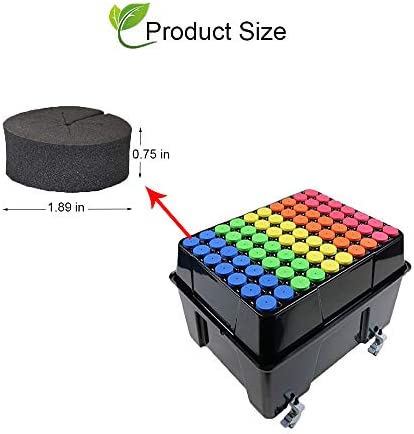 72 Pack Cloning Collars Inserts Premium Grade Foam, Better Than Neoprene for Hydroponics Plant Germination in DIY Cloner & Clone Machines, Fits 2 Inch Net Pots 2 72 Pack Cloning Collars Inserts Premium Grade Foam, Better Than Neoprene for Hydroponics Plant Germination in DIY Cloner & Clone Machines, Fits 2 Inch Net Pots - Image 2