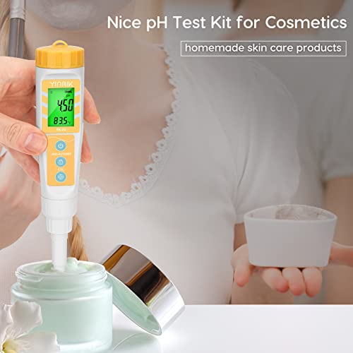 YINMIK Digital pH Meter for Food, pH Probe for Sourdough and Bread Dough, Checking The pH of Fermenting Sausages and Salami, Waterproof pH Tester for Solid and Liquid Soft Soil Sample 6 YINMIK Digital pH Meter for Food, pH Probe for Sourdough and Bread Dough, Checking The pH of Fermenting Sausages and Salami, Waterproof pH Tester for Solid and Liquid Soft Soil Sample - Image 6