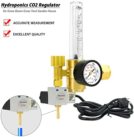 OYHBO CO2 Regulator with Solenoid Valve Emitter System Hydroponics Flowmeter for Indoor Gardening, Grow Room Aquarium 2 OYHBO CO2 Regulator with Solenoid Valve Emitter System Hydroponics Flowmeter for Indoor Gardening, Grow Room Aquarium - Image 2