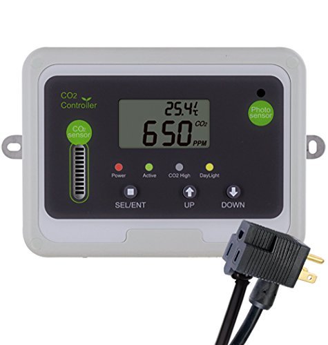 CO2Meter RAD-0501 Day Night CO2 Monitor and Controller for Greenhouses, Grey 1 hydroponic co2 regulator