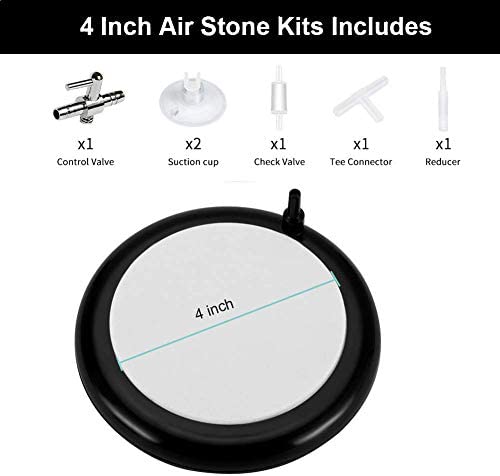 hygger Aquarium Air Stone, Bubble Stone Fish Tank Oxygen Stone Ultra Silent Deep Dissolving Oxygen Diffuser Kit for Aquarium Fish Tank and Hydroponic (Black, 4 Inch) 3 hygger Aquarium Air Stone, Bubble Stone Fish Tank Oxygen Stone Ultra Silent Deep Dissolving Oxygen Diffuser Kit for Aquarium Fish Tank and Hydroponic (Black, 4 Inch) - Image 3