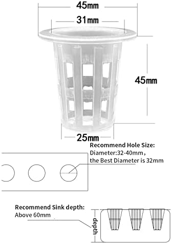 100 Pack 1 Inch Net Pots,Garden Slotted Mesh Net Cups Basket Hydroponic Pots Plant Nursery Pots for Hydroponics 2 100 Pack 1 Inch Net Pots,Garden Slotted Mesh Net Cups Basket Hydroponic Pots Plant Nursery Pots for Hydroponics - Image 2