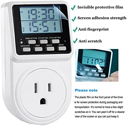 Techbee Indoor Digital Infinite Repeat Cycle Intermittent Outlet Timer Plug 24 Hour Programmable Timed Electrical Power Switch with Countdown Delay on Off Function for Lights and Appliances (2 Pack) 3 Techbee Indoor Digital Infinite Repeat Cycle Intermittent Outlet Timer Plug 24 Hour Programmable Timed Electrical Power Switch with Countdown Delay on Off Function for Lights and Appliances (2 Pack) - Image 3