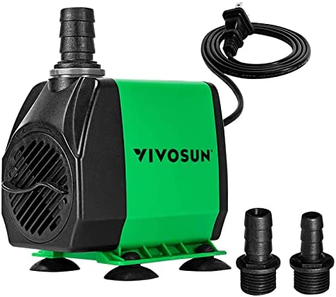 VIVOSUN 800GPH Submersible Pump(3000L/H, 24W), Ultra Quiet Water Pump 1 hydroponic pump