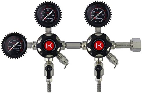 Kegco 3PLHU5DB CO2 Regulator, Two Product, Chrome 1 hydroponic co2 regulator