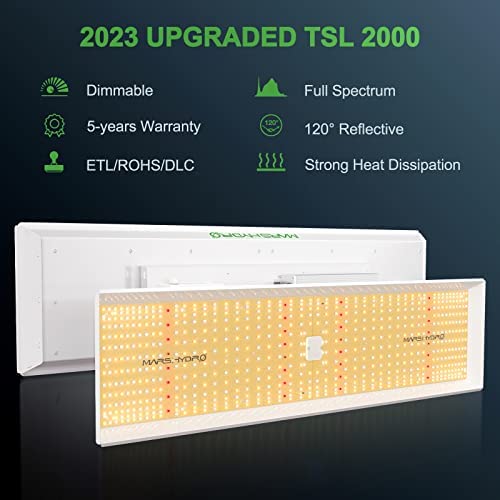 MARS HYDRO 2023 New TSL2000 Led Grow Light 300 watt 2x4ft Coverage Full Spectrum Growing Lamps for Indoor Plants Dimmable Daisy Chain Seeding Veg Bloom Light for Hydroponics Greenhouse Indoor 2 MARS HYDRO 2023 New TSL2000 Led Grow Light 300 watt 2x4ft Coverage Full Spectrum Growing Lamps for Indoor Plants Dimmable Daisy Chain Seeding Veg Bloom Light for Hydroponics Greenhouse Indoor - Image 2
