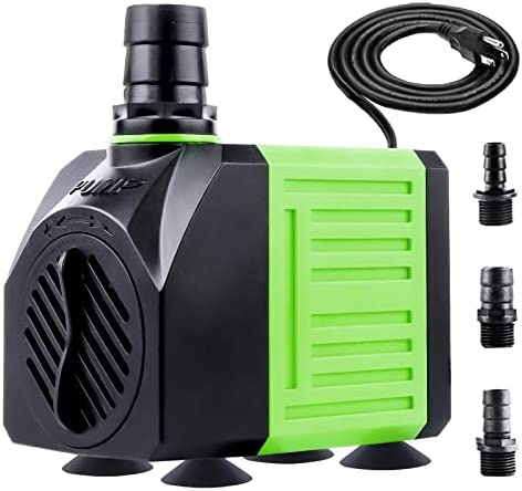 Aysoner Submersible Fountain Water Pump: 550GPH 30W Adjustable Ultra Quiet Small Pond Pump with 6ft Power Cord for Aquarium Fish Tank | Outdoor Waterfall | Statuary | Hydroponics 1 hydroponic pump