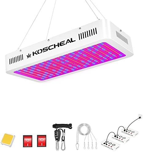 KOSCHEAL 2000W LED Grow Light Full Spectrum with Samsung LM301B and UV LEDs Daisy Chain Grow Lights for Indoor Plants 1 hydroponic grow lights led