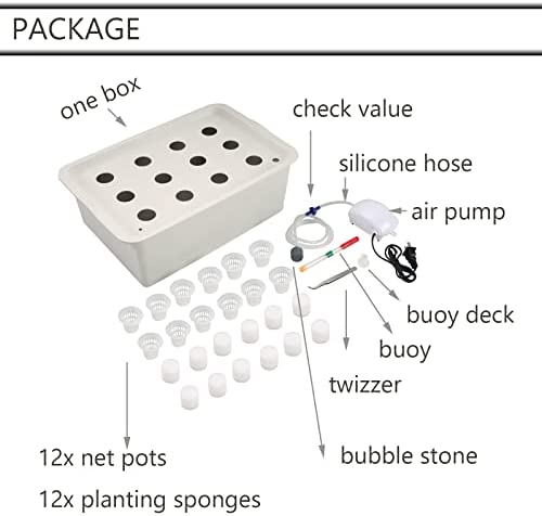 NATGAI Hydroponic System Growing Kit with Air Pump 12 Holes Soilless Cultivation Grow Box Garden Cabinet Box for Herbs, Lettuce, Vegetables 4 NATGAI Hydroponic System Growing Kit with Air Pump 12 Holes Soilless Cultivation Grow Box Garden Cabinet Box for Herbs, Lettuce, Vegetables - Image 4