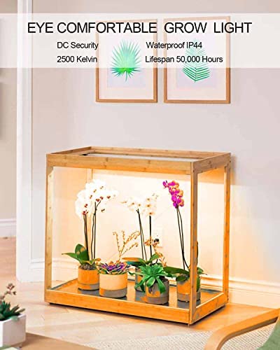 DOMMIA Grow Lights for Indoor Plants, 20W Full Spectrum LED Grow Light with Auto ON & Off Timer, 132 LEDs Sunlike Plant Light for Hydroponics, Succulents & More, Easy to Assemble(2Pcs) 6 DOMMIA Grow Lights for Indoor Plants, 20W Full Spectrum LED Grow Light with Auto ON & Off Timer, 132 LEDs Sunlike Plant Light for Hydroponics, Succulents & More, Easy to Assemble(2Pcs) - Image 6
