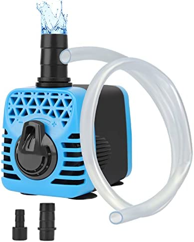 Kulife 210GPH Submersible Water Pumps (800L/H, 10W) Fountain Pump Pond Pump Aquarium Water Pump with Flow Control and Hose for Fish Tank, Fountain, Waterfall, Filtration, Water feature, Hydroponics 1 hydroponic pump