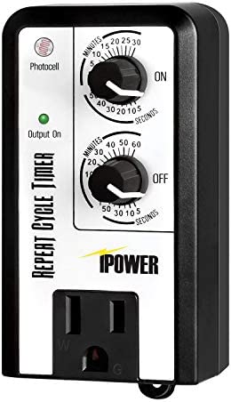 iPower Short Period Repeat Intermittent 3 Cycle Mode Interval Timer for Day, Night, 24 Hour, Black 1 hydroponic pump timer