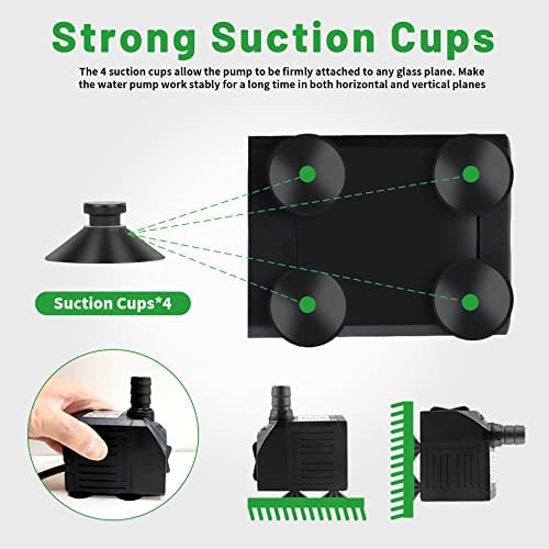 Yochaqute Aquarium Submersible Water Pump: 550GPH 30W Quiet Mini Adjustable with 6ft Power Cord for Hydroponics | Garden Waterfall | Pond | Fish Tank| Fountain 4 Yochaqute Aquarium Submersible Water Pump: 550GPH 30W Quiet Mini Adjustable with 6ft Power Cord for Hydroponics | Garden Waterfall | Pond | Fish Tank| Fountain - Image 4