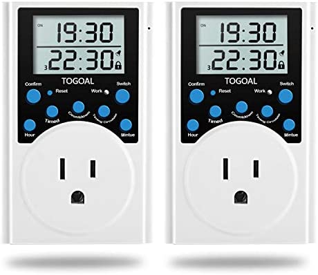 Digital Infinite Repeat Cycle Timer Plug with Countdown and 24 Hour Daily on-Off Programs for Electrical Outlets 1 hydroponic pump timer